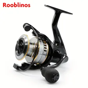 1pc Rooblinos HE EVA Spinning Wheel - Portable Foldable Handle, Large Brake Power, Durable Plastic & Metal Construction, Ambidextrous for Saltwater & Freshwater Fishing, Spinning Fishing Reel, Saltwater Fishing Gear, Compact Design, Robust