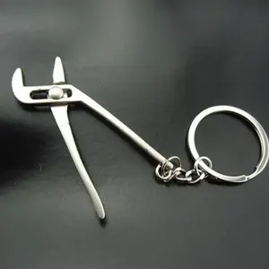 Trendy and personalized simulation tool keychain metal wrench hammer screwdriver outdoor multifunctional mini keychain pendant