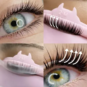 Libeauty 5 pairs of eyelash perm bars, eyelash lifting pads, can be used for salon and home DIY, easy to clean makeup tools