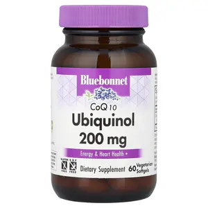 Bluebonnet Nutrition CoQ10 Ubiquinol, 200 mg, 60 Vegetarian Softgels