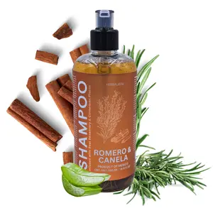 Viral Rosemary & Cinnamon Herbal Shampoo 16.9 fl oz (500 ml), With Real Rosemary & Cinnamon Pieces, Nourishes Strengthens & Refreshes Hair, 100% Natural Handcrafted Botanical Hair Cleanser for Daily Use