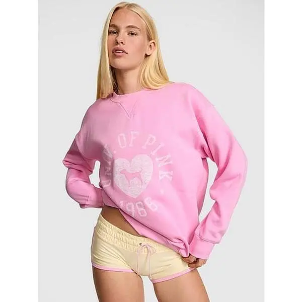 PINK Campus Fleece™ Oversized Crew Sweatshirt