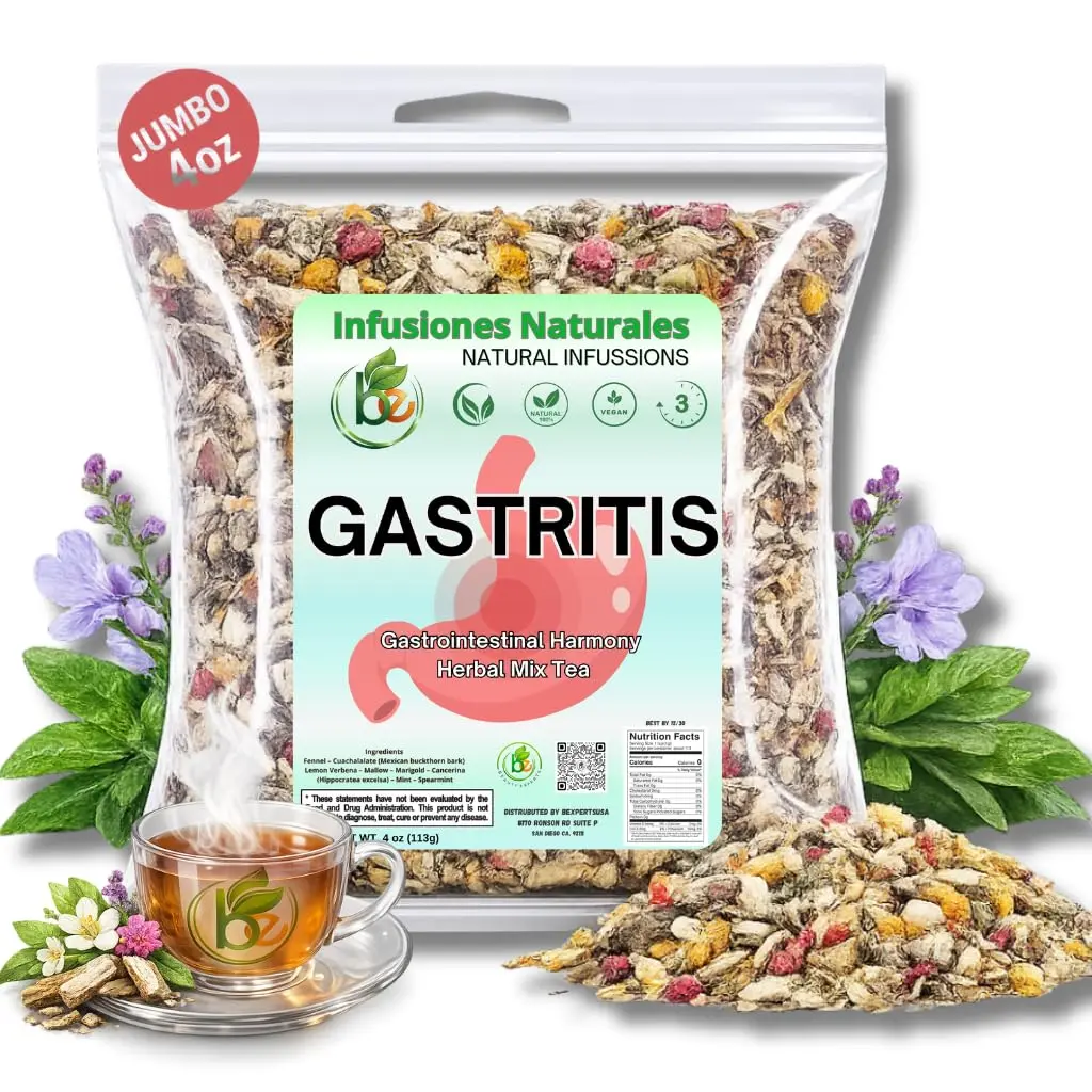Gastritis-BYE Herbal Tea  100% Natural Herbal Infusion 4 oz  Caffeine-Free, Non-GMO Herbal Blend for Digestive Comfort & Daily Stomach Wellness