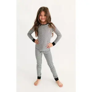 Youth Pajama Set in Black Gingham
