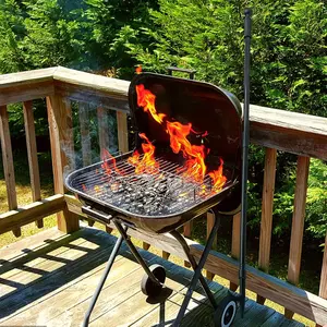 31 Inch Extra Long Portable Campfire Poker for Fire Pit, Fireplace, Camping, Wood Stove, Indoor and Outdoor Use, Rust Resistant Stainless Steel Black Finish