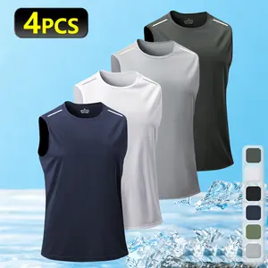 Street-style solid-color men’s crew-neck athletic tank top, crafted from professionally selected quick-dry, breathable fabric; close-fitting sweat management that doesn’t stick to the skin, keeping you dry throughout summer workouts. Clean, minimalist des