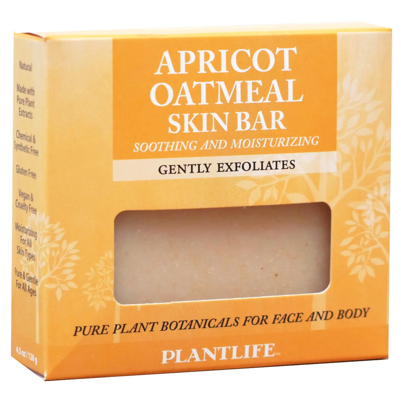 Plantlife Apricot Oatmeal Skin Bar – Gentle Exfoliating Botanical Soap