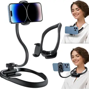 Silicone Goose Neck Phone Holder Design, Waterproof Strap Stand, Hands-Free, Suitable for Desk and Bed, Universal Smartphone Compatibility, Cellphone Holder