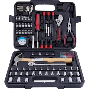 149-Piece Tool Kit, Home & Auto Repair Hand Tool Set with Hammer, Socket Wrench, Pliers & Storage Case. Essential DIY Mechanics Set  Household, Apartment, Dorm & A Gift