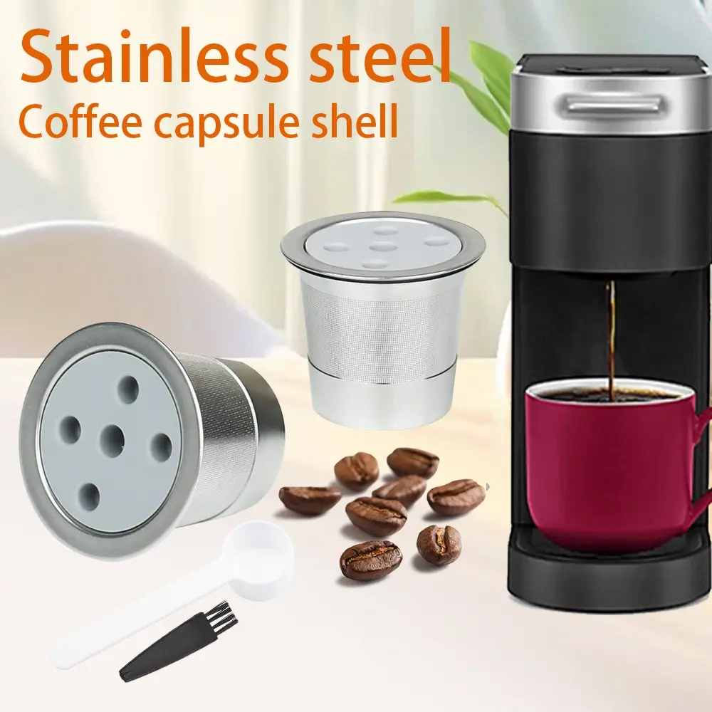 Reusable K-Cup for Keurig K-Supreme Plus Coffee Maker, Stainless Steel Universal Five-Hole Reusable K-Eurig Filter, Durable & Eco-Friendly, Kitchen Gadgets