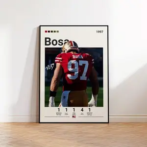 Football PosterNick Bosa Poster, San Francisco 49ers Poster, Gift For Nick Bosa Fan, Sports Poster, NFL Fans, Football Gift, Sports Bedroom Posters