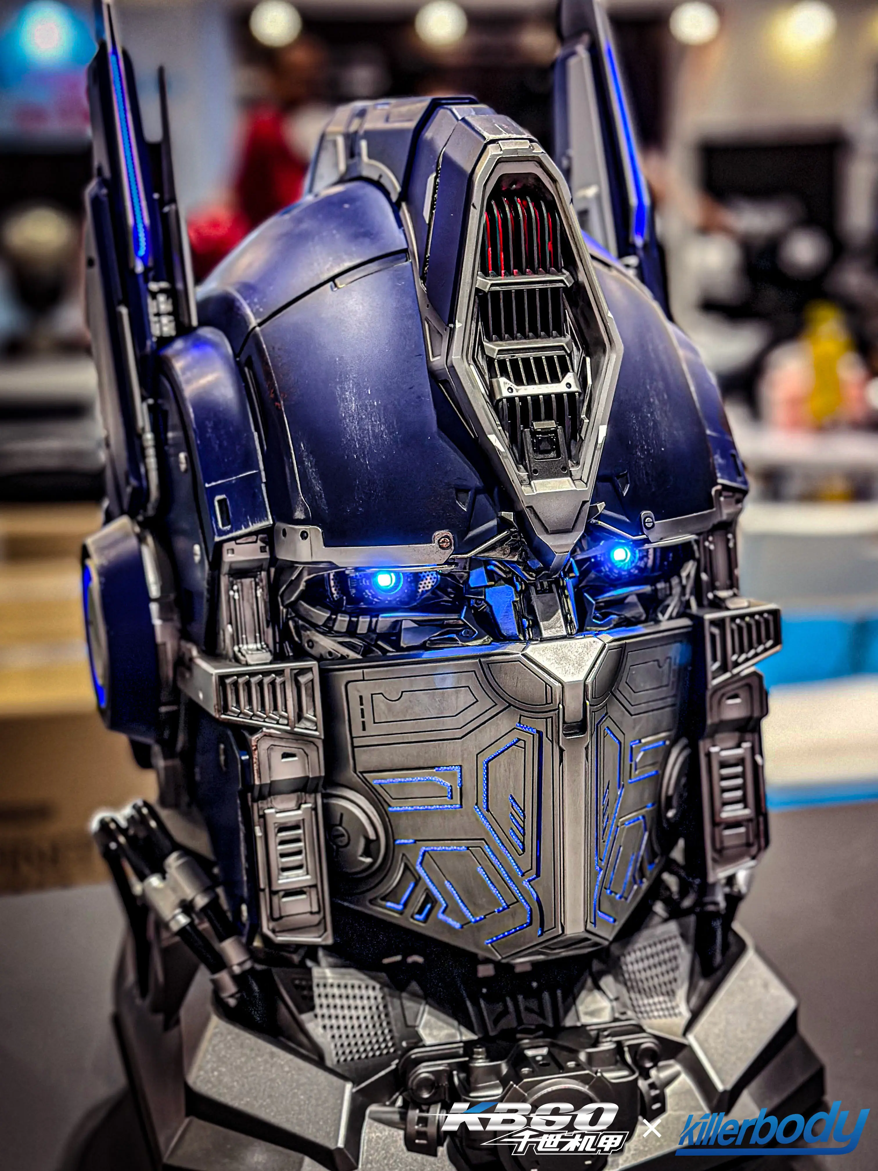 Killerbody TRANSFORMERS Wearable Helmet Collectible - LED Light, Voice Control, Exclusive Voice Changer, Movable Mask with Mechanical Texture & Gear, Displayable, Paint & Accessories