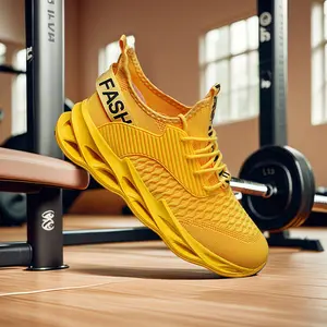 Men's Fashion Sneakers Breathable Mesh Running Shoes Blade Non Slip Soft Sole Casual Athletic Walking Shoes for Gym Trainer Training Footwear Runner Boy Closed