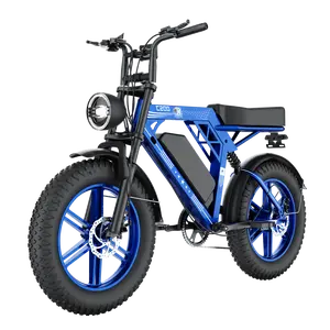 [UL Certified] E-Bike 1500W Peak 48V 17.5Ah Off-Road Electric Bike for Adults 20" Fat Tires Dual Suspension 50KM/H Top Speed 35–50KM Range Shimano 7 Gears Front & Rear Drive CE UL2849 Approved