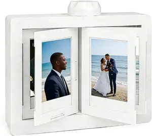 2x3 Mini Rotating Film Frame Flip Box Album - Holds 24 Items, DIY Display Holder, Kpop Card & Desktop Decor, Ideal Gift for Collectors