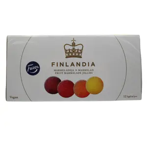 Fazer Finlandia Fruit Jellies - Strawberry - Lemon - Tangerine - Grape - Scandinavian Fruit Jellies - Christmas Delicacy - Bonbon - Sweets