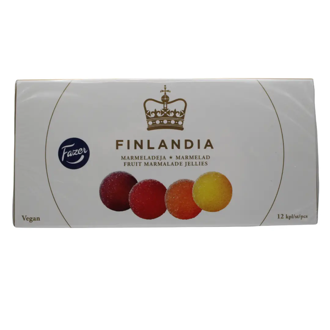 Fazer Finlandia Fruit Jellies - Strawberry - Lemon - Tangerine - Grape - Scandinavian Fruit Jellies - Christmas Delicacy - Bonbon - Sweets