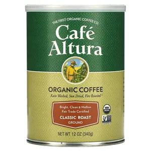 Cafe Altura Organic Coffee, Ground, Classic Roast, 12 oz (340 g)