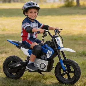24V 200W Kid's Electric Motor Bike,  Ride on Motorcycle with LED Breath Light, Music Horn, Rear Suspension for Ages 5-12 Years,Kids electric toys Boys Girls Motorcycle
