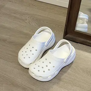 Women's Chunky Platform Hole Shoes - 4 Versatile Shades for Women, Ideal for All-Season Styling & DIY Charms