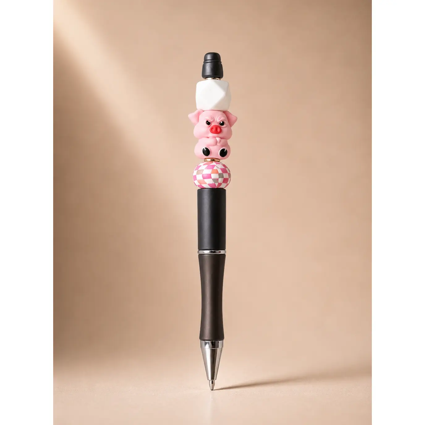 Little-Piggy Hello Pen | Beads of Hope T1D – Handmade Silicone Bead Pen