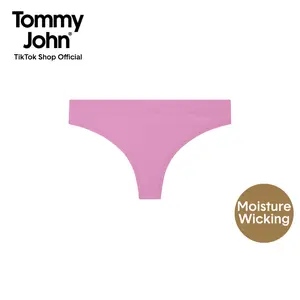 Tommy John Women’s Cotton Thong | Breathable Moisture-Wicking Underwear | No Ride-Up, Stretch Fit, Tagless Comfort