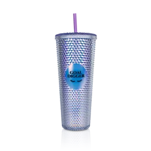Studded Iridescent Goal Digger Tumbler