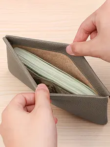 Litchi Texture Leather Storage Bag Large Size Snap Closure Portable Coin Purse, Durable & Stylish Design, Perfect for Everyday Use, Stylish Wallet