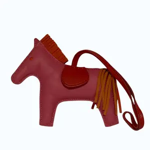 Pre-owned HERMÈS Lambskin Small Leather Goods Hermes Rodeo Charm MM Agneau Milo Charm