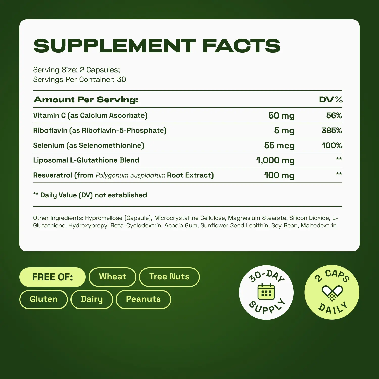 vitamin b2 glutathione Cata-Kor Liposomal Glutathione Supplement – 1155 mg | Vitamin C | Riboflavin (B2) | Selenium | Resveratrol Complex – Supports Antioxidant Defense & Cellular Health – Vitamin Dietary Supplement