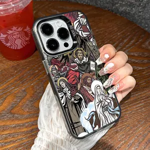 Catholic Saints Collage Shockproof Phone Case for iPhone 7 8 X XR 11 12 13 14 15 16 17 Pro Max Plus Air 17E Protecitved Cover Soft Unique Religious Christian Devotional Gift for Believers