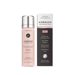 Jerome Alexander AirBrush Foundation 70ml - Matte Full Coverage Flawless Finish with Hyaluronic Acid Concealer Makeup