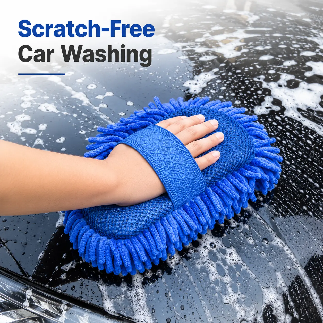 Car wash sponge, car wash care brush, car wash towel, car gloves, styling accessories, small tools, blue style