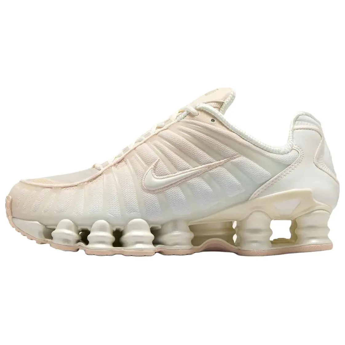 NIKE Women's Shox TL Sports Shoe - Pearl White Particle Pink Sneaker, Women's Athletic Footwear, Sports Shoes, Casual, Walking Shoes