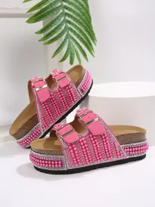 New Ethnic Style Full Rhinestone Cross Thick Sole Sandals, Women's Soft Cork Heel Beach Slippers, Comfortable and Stylish Footwear
