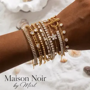 Maison Noir by Mirl Gold Crystal Bracelet – Waterproof Tarnish-Free Jewelry
