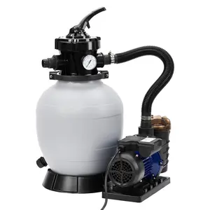 13" 3/4HP Pool Sand Filter Pump 550W, Above Ground Pool Filter System with Filter Balls