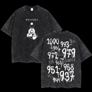 Retro Vintage Limited "Haise Sasaki" Kaneki Ken Tokyo Ghoul Anime Double Printed Oversized Washed Tee Unisex Oversize Anime Manga Acid Washed Lightweight Cotton T-Shirt, Hoodies & Sweater Wash Gift For Anime Fan, Anime Lover