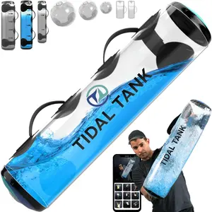 Tank Tube The Original Aqua Bag Water Weight Bag up to 79 lbs Adjustable Workout Sand Bags Weights Alternative Portable Sandbag Fitness Equipment for Home Gym Exercise Includes App