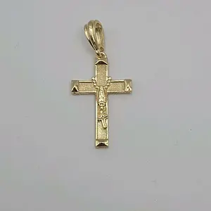 VIRGIN MARY Gold-Plated Cross with Rosary - Elegant Design Religious Pendant