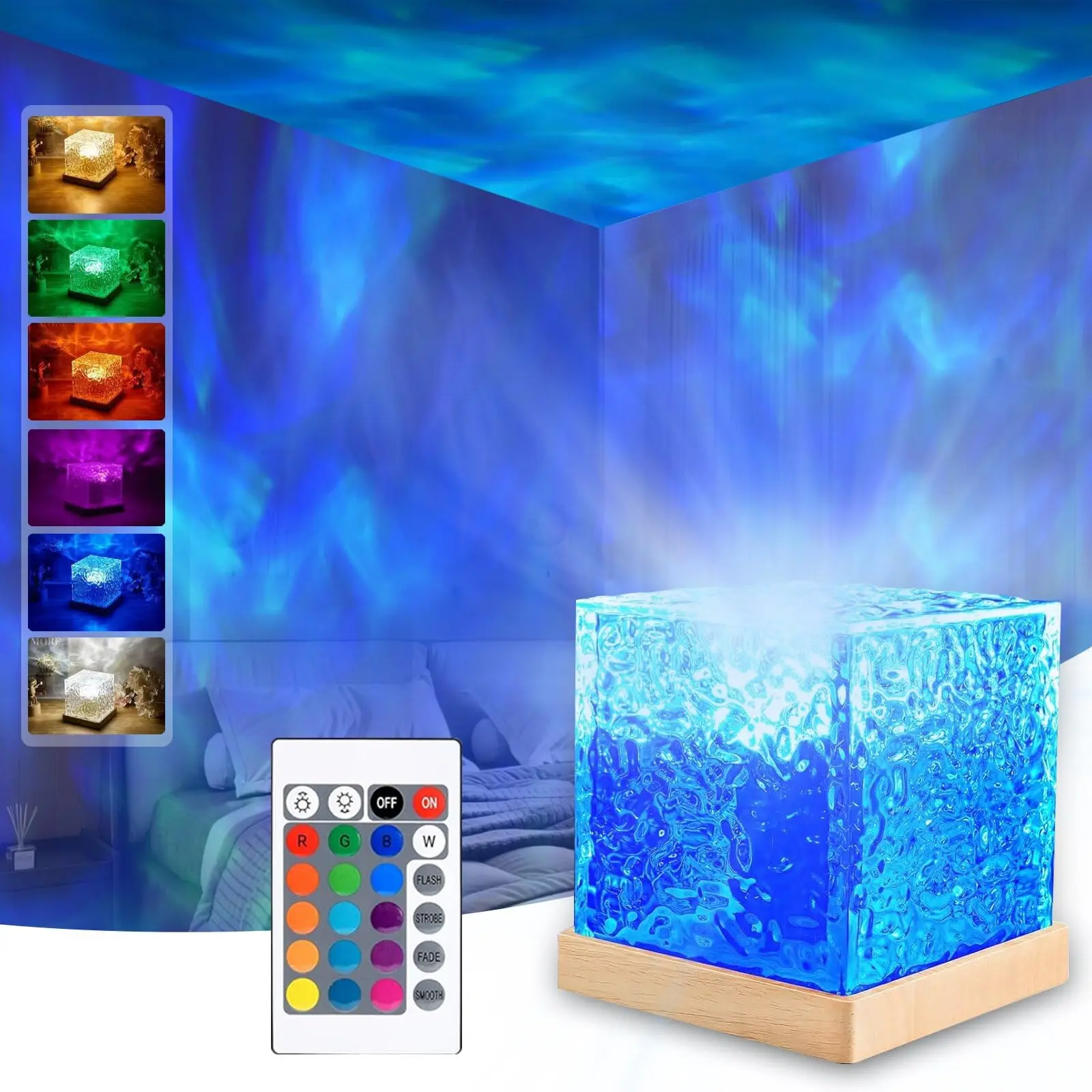 Unique Lamp with Colorful Light Display, Decorative Base, and Multiple Lighting Options, Mother's Day Gifts, Father"s Day Gift Artistic Temperament Crystal Lamp