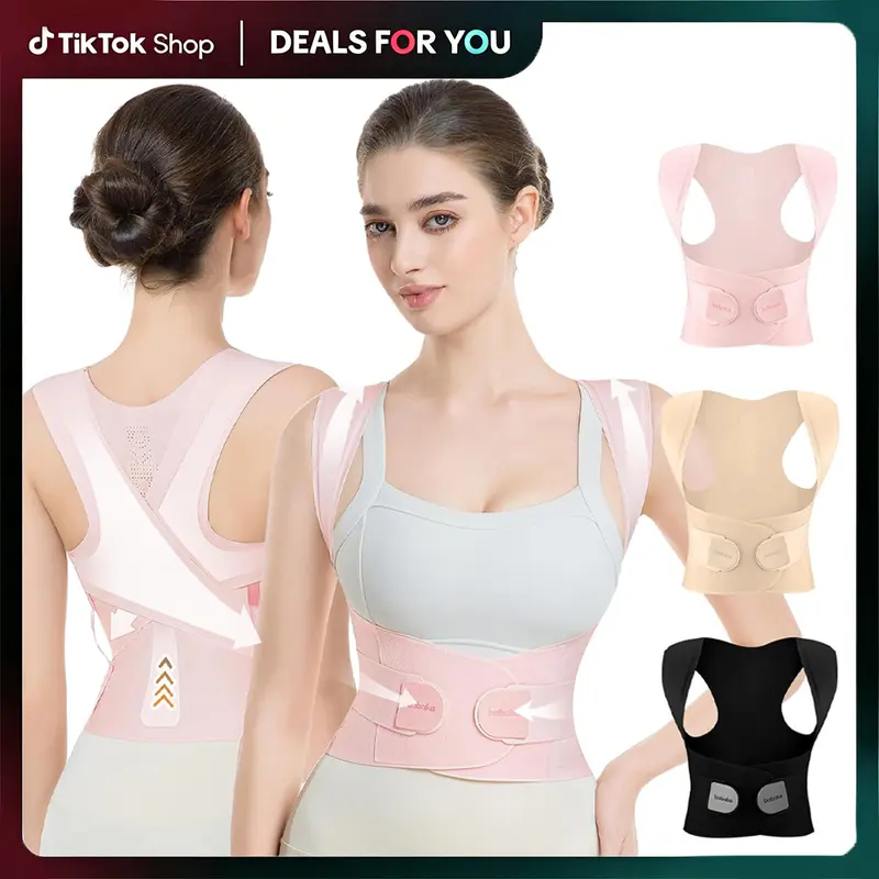 [DealsForYouDays] Posture Corrector for Women & Men by Babaka – Cooling Breathable Back Brace, Lightweight Invisible Design, Non-Chafing Comfort, Support for Hunchback, Rounded Shoulders, Scoliosis & Back Pain, Adjustable Spine Alignment, Hunchback Aligne