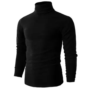 Mens Lightweight Slim Fit Turtleneck Pullover Casual Long Sleeve
