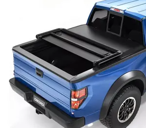 5.5 Feet Bed FRP Hard Tri-fold Tonneau Cover Fold Truck Bed Covers Compatible with 2015-2024 Ford F150 F-150 5.5 Feet Bed FRP Hard Tri-fold Tonneau Cover Fold Truck Bed Covers Compatible with 2015-2024 Ford F150 F-150