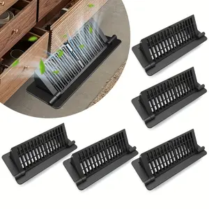 1/2/6pcs Heavy-Duty Walkable Floor Vent Covers - Premium Finish, Easy Adjust Air Vent Deflector, Reinforced Bend-Proof Weld, Durable Black 4" x 10" Registers for Home - Long-Lasting, Rust-Resistant, Easy to Install, and Space-Saving