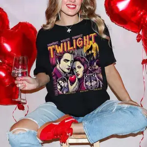 Twilight Saga Retro Graphic Tee Shirt, Bella Loca Shirt, Unisex T-shirt Twilight Fans Homage T-shirt, Gift, Sweater-edward Cullen Tee Top  Womenswear Streetwear