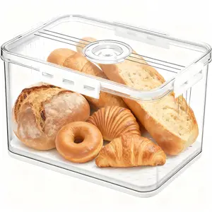 Bread Box with Lid Time Recording Loaf Bread Keeper for Kitchen Countertop Food Storage Container Storage Value Pack TikTokShopBlackFriday Christmas