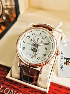 Men's Business Fashion Mechanical Watch, Multifunctional Watch, Durable Watch, Fashion Multifunction Round Dial Watch for Party, Daily Clothing Decor, Trendy All-match & Exquisite Watch for Birthday Gift with Box, Business Fashion Watches