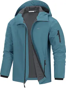 33,000ft Men's Hooded Softshell Jacket Waterproof Lightweight Insulated Windbreaker Fleece Lined Rain Shell Jacket