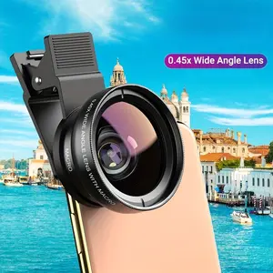 HD 37mm 0.45x ultra wide angle lens+12.5x ultra macro lens, suitable for iPhone smartphone lens set